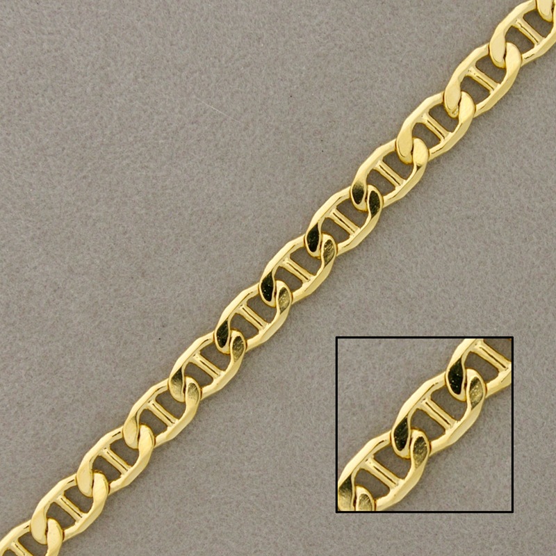 [527110000] Chaîne en laiton laminée maille marine largeur 5,3mm
