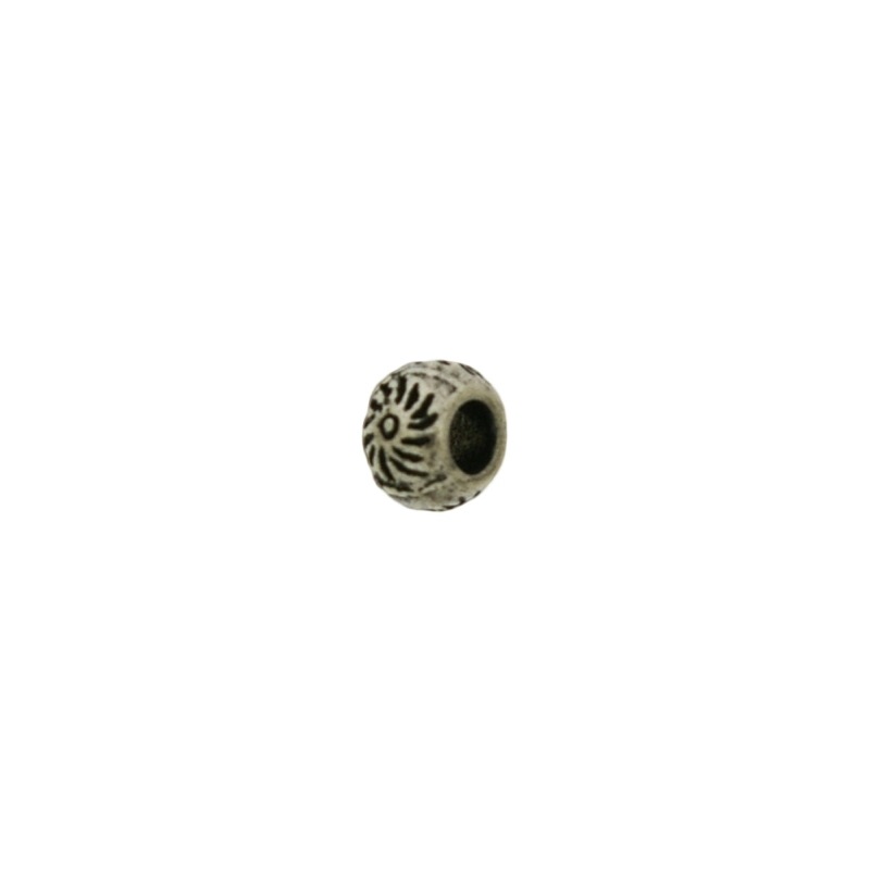 [120770000] Boule gravé Ø 7mm. Trou Ø 3mm.