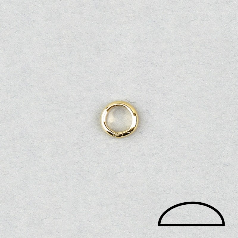Jumpring open Ø 7x1,4mm. Half round wire.