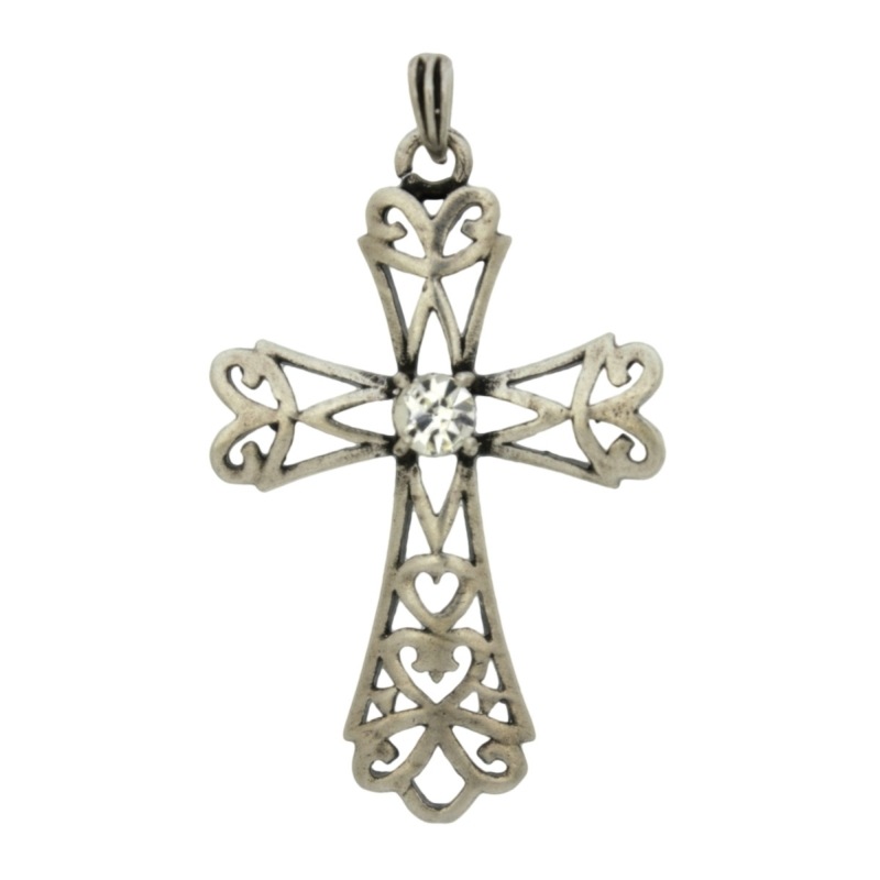 [123210000] Pendentif croix 47x27mm avec bélià¨re