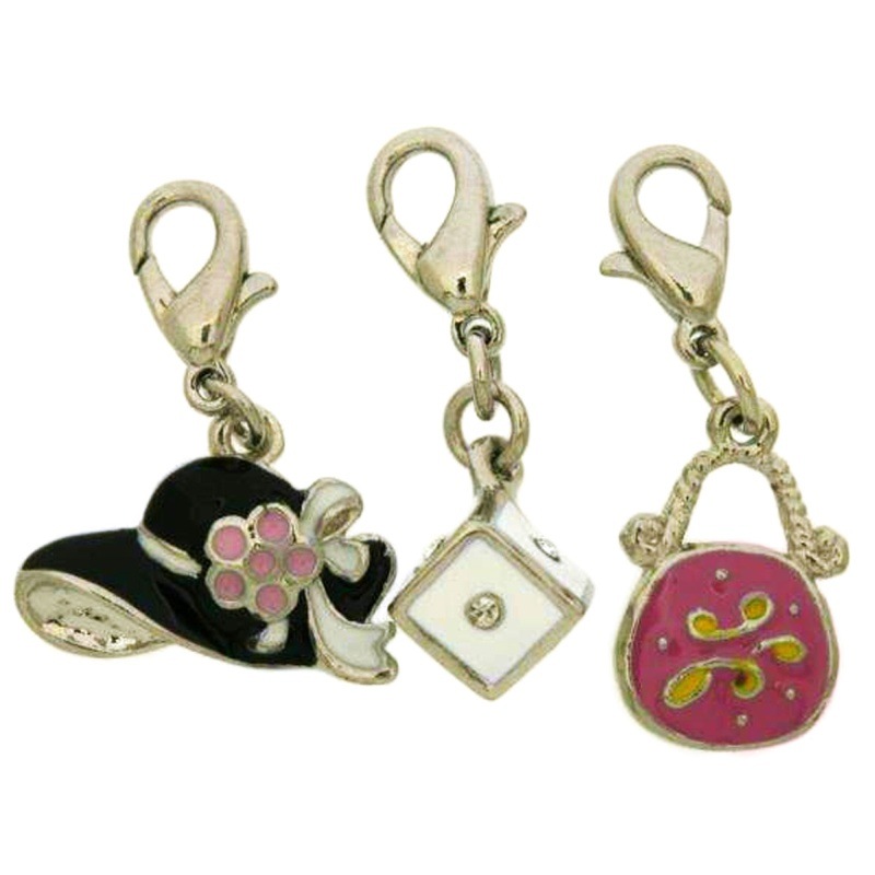 [125011400] Pack 3 pendentifs émaillés (sans nickel)