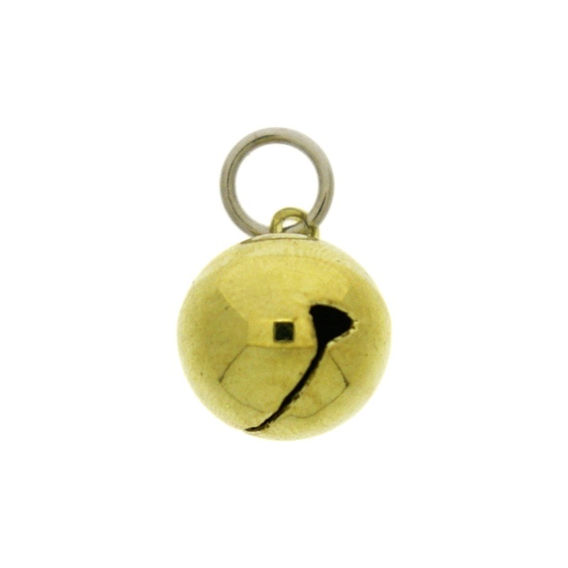 [119091698] Jingle bell Ø 16mm with round jump ring Ø9x wire Ø1,4mm assembled.