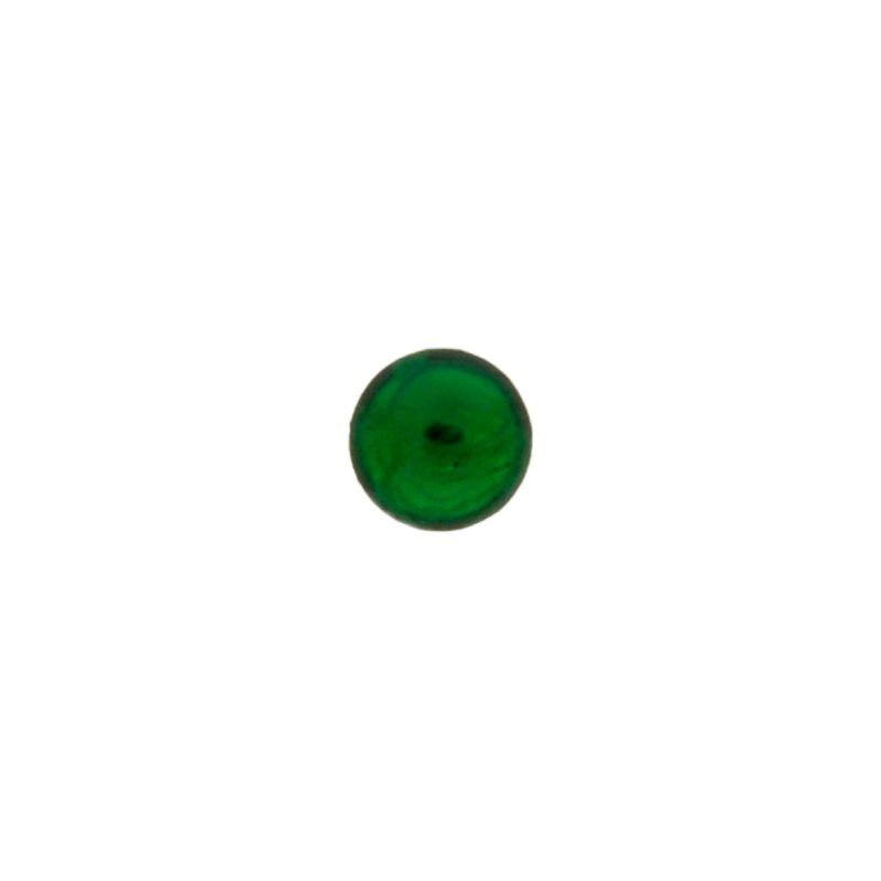[750460900] Stone cabochon Ø6mm flat base emerald colour