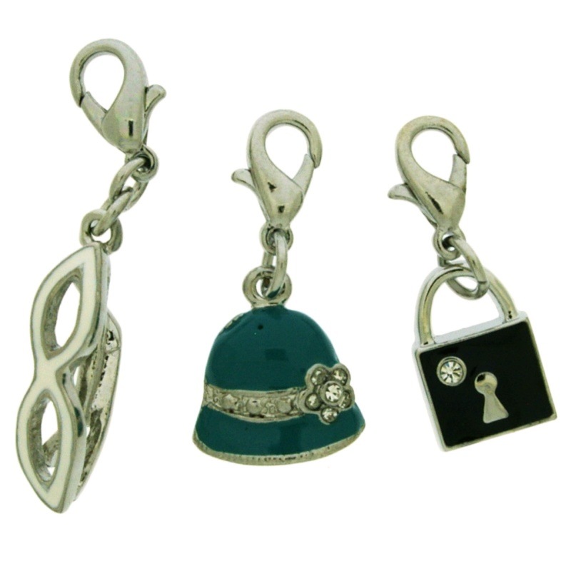 Pack 3 pendentifs émaillés (sans nickel)
