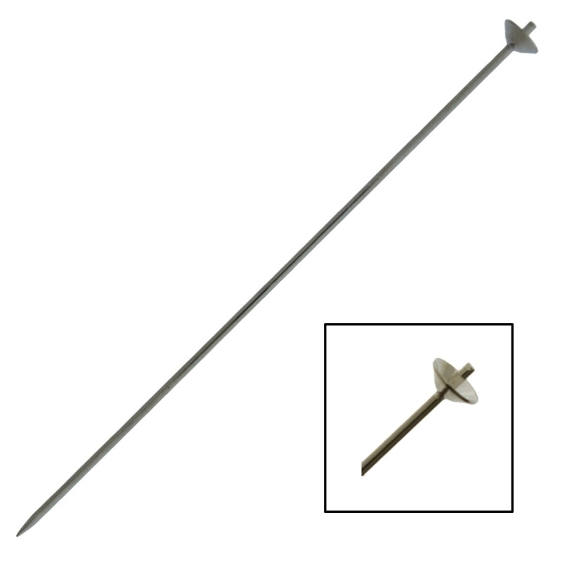 [110568000] Agujón 81mm x Ø1mm con casquilla Ø5mm para perla redonda