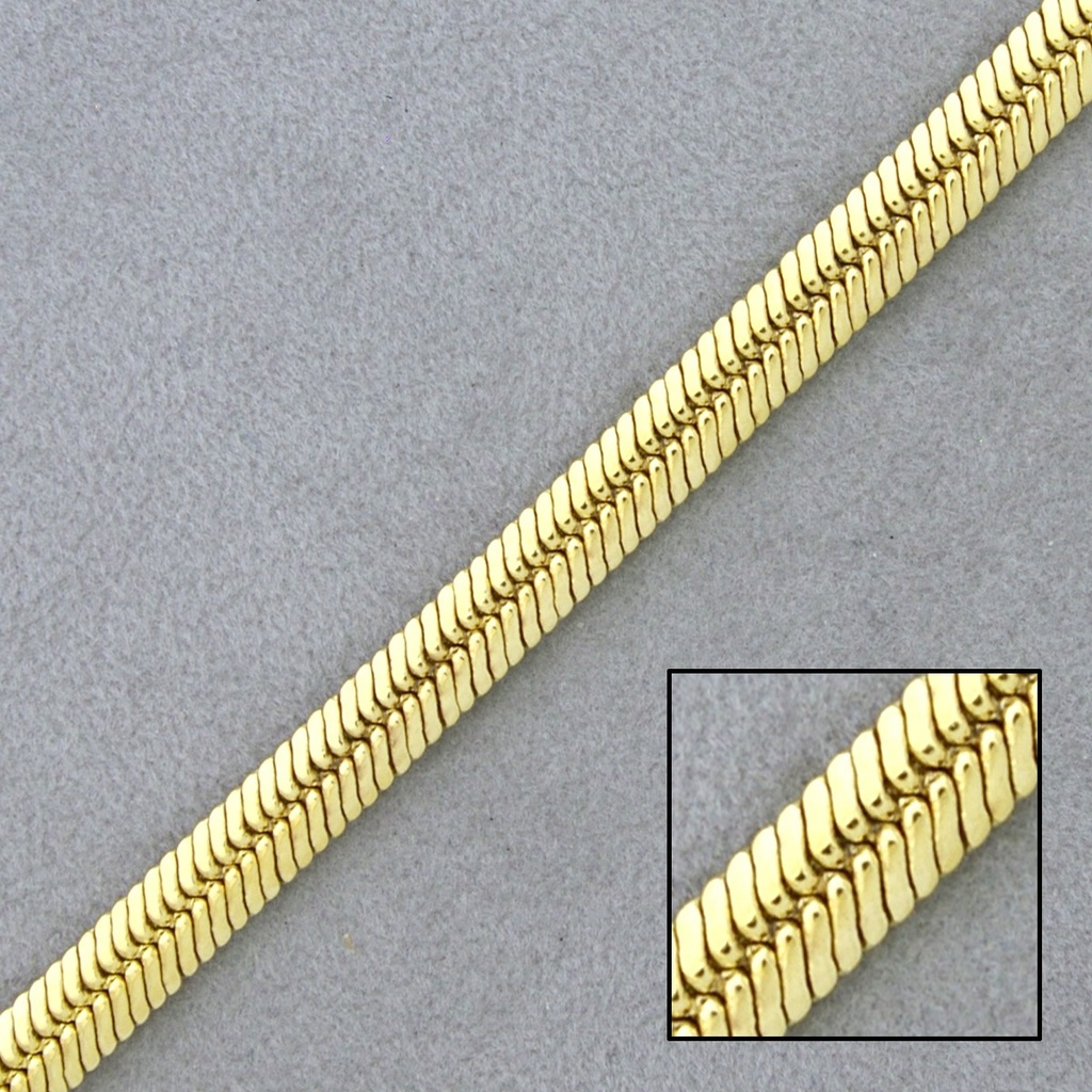 [527560000] Chaîne en laiton serpent plate largeur 5,5mm