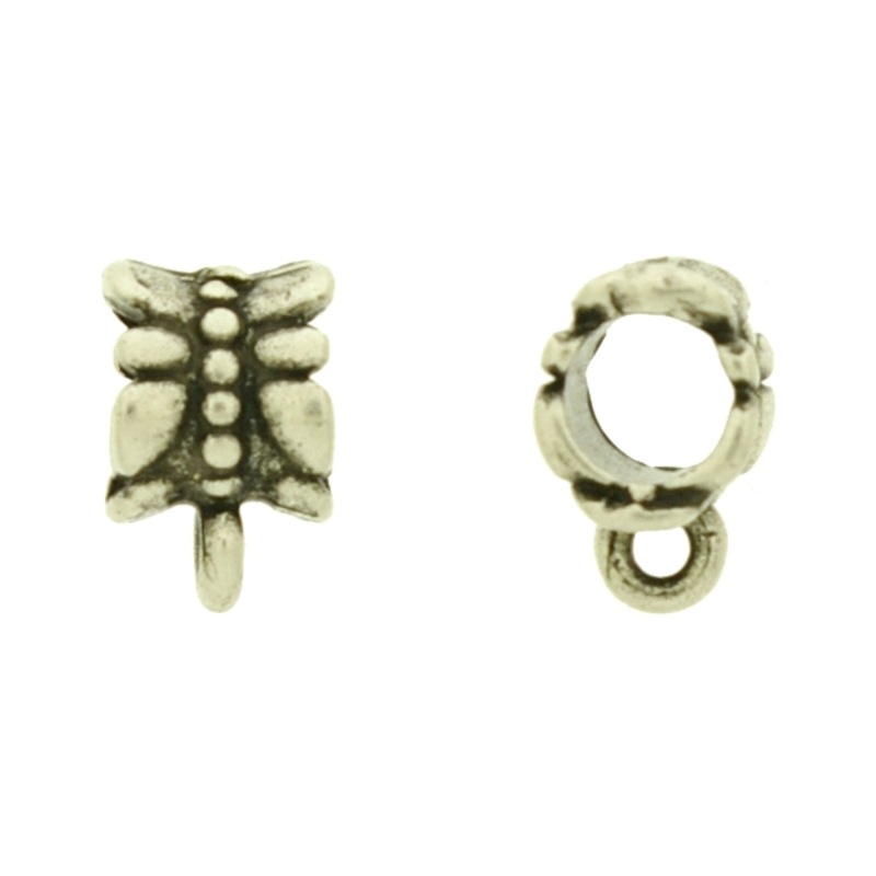 [120370000] Metal bead 11x7mm 1 ring. Hole Ø 4mm