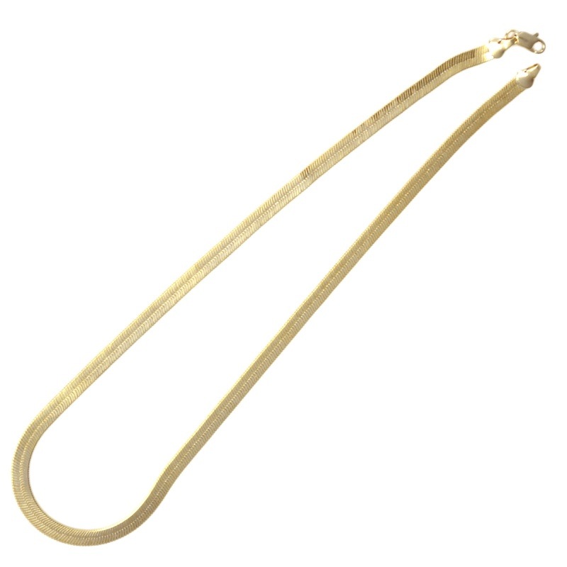 Brass choker necklace 45cms width 5,7mm