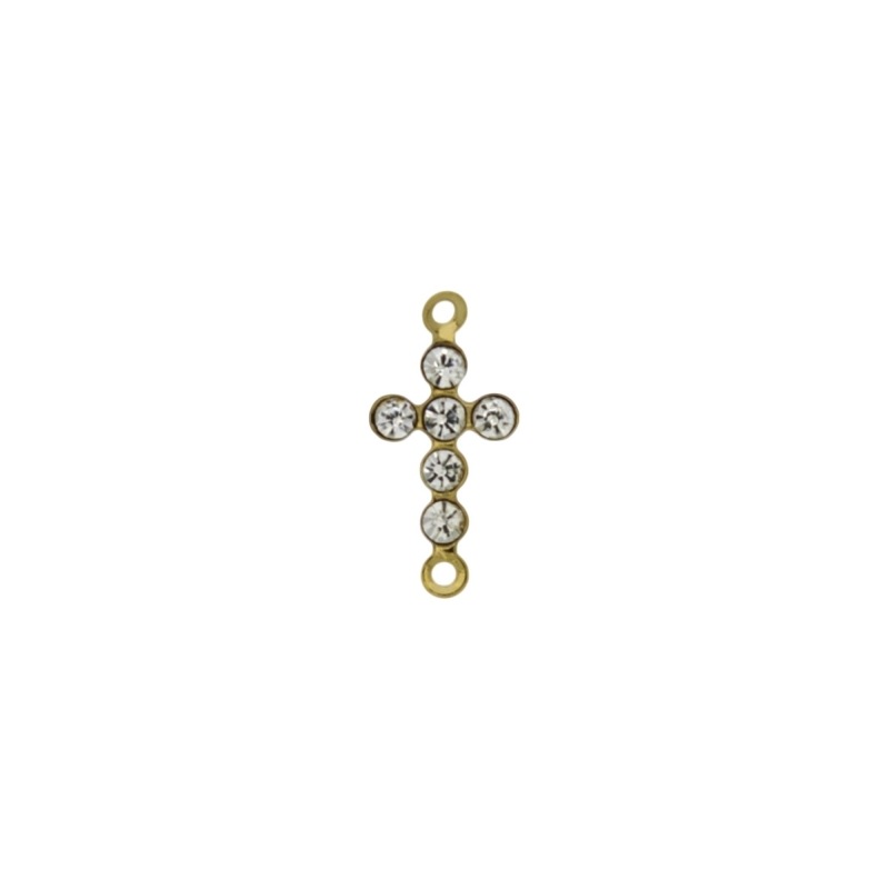 [111200000] Pendentif croix 15x7mm avec 2 anneaux