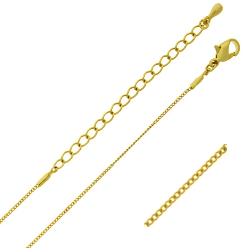 [542340000] Gargantilla longitud 47cms regulable. Cadena de latón ancho 0,9mm.