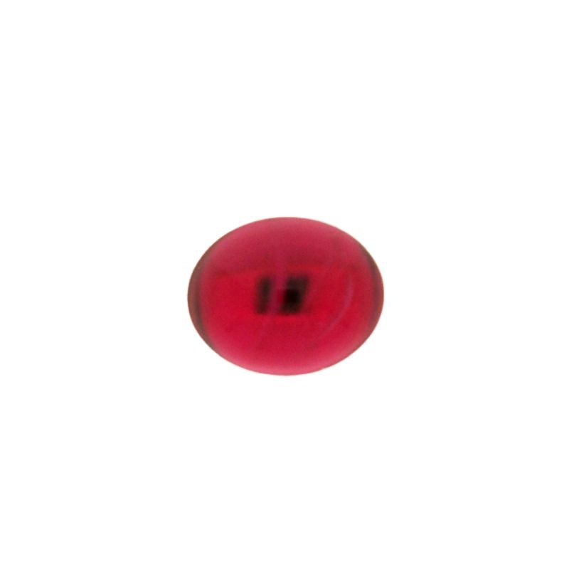 [750501600] Pierre cabochon oval 8x10mm base plate couleur rubis