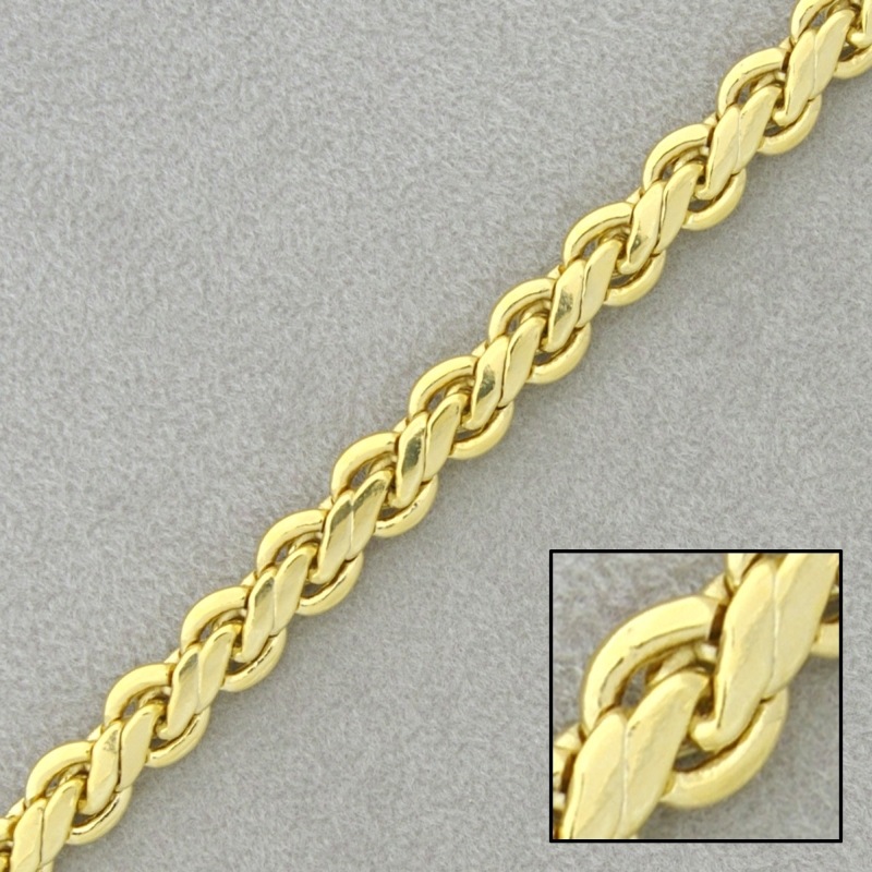 Flat brass chain width 5,9mm