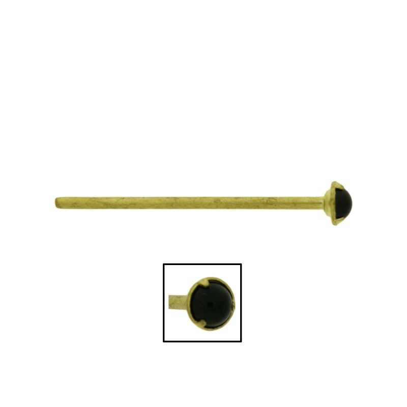 [113250200] Barrette pour éventail 38x5,8mm avec strass Ø5mm ref.750120200