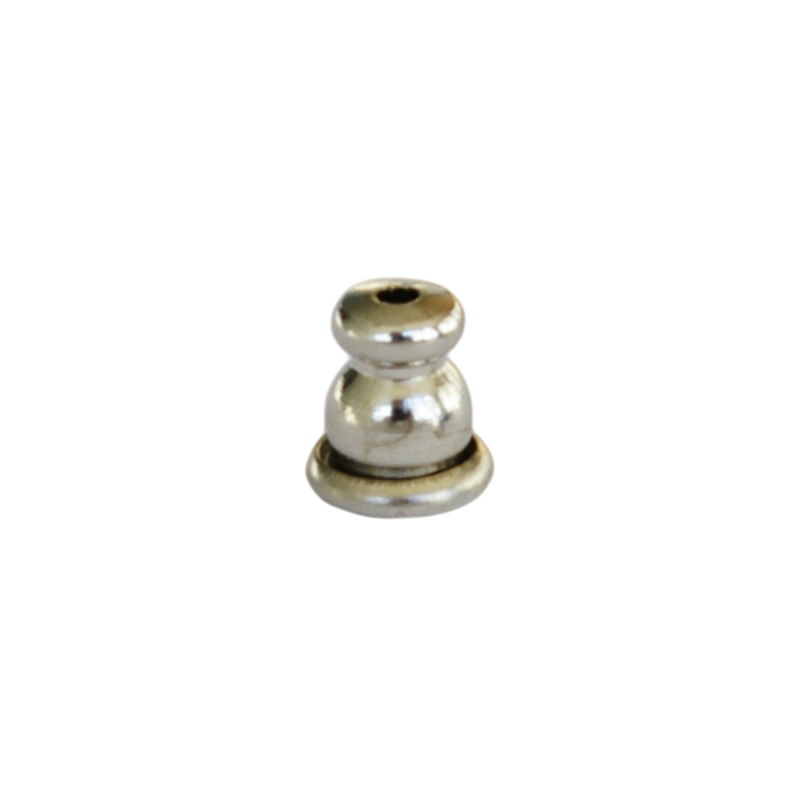 [110311500] Poussette champignon 6x5mm blanche nickel free. VALABLE POUR LES TIGES DE Ø0,7mm.