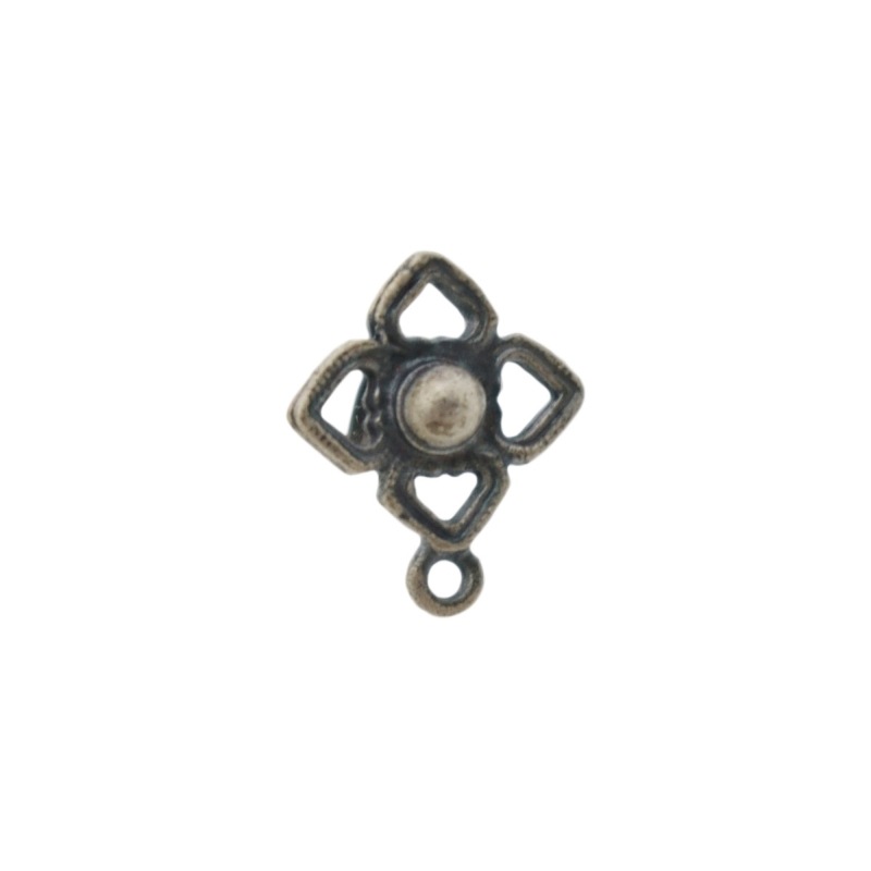 Clou d'oreille losange 15x15mm avec anneau