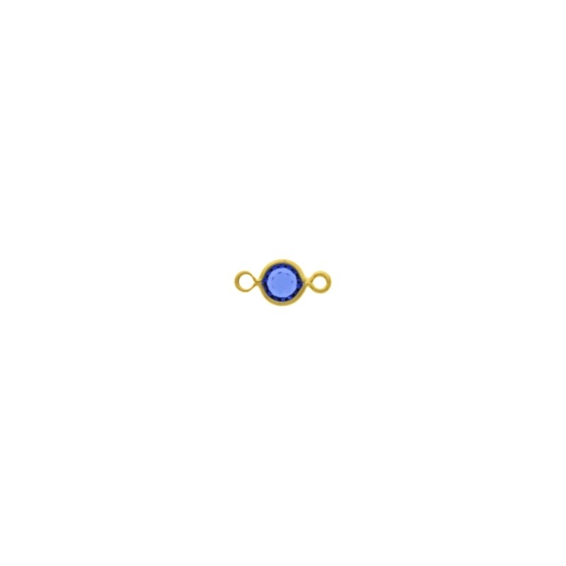 Round strass spacer Ø 4mm sapphire colour