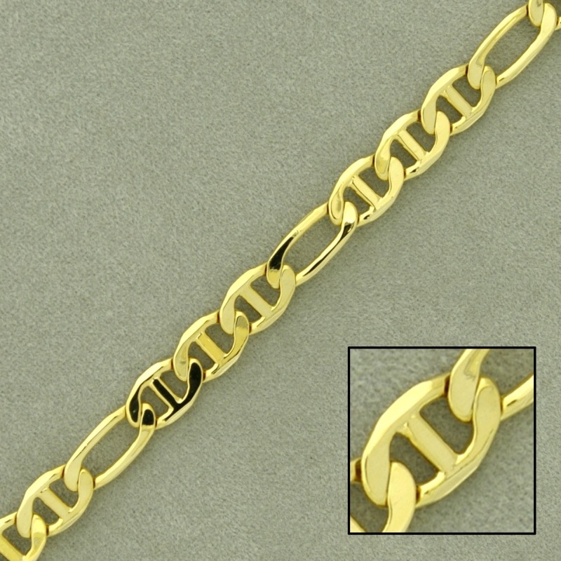 [527890000] Chaîne en laiton laminée maille marine largeur 5mm