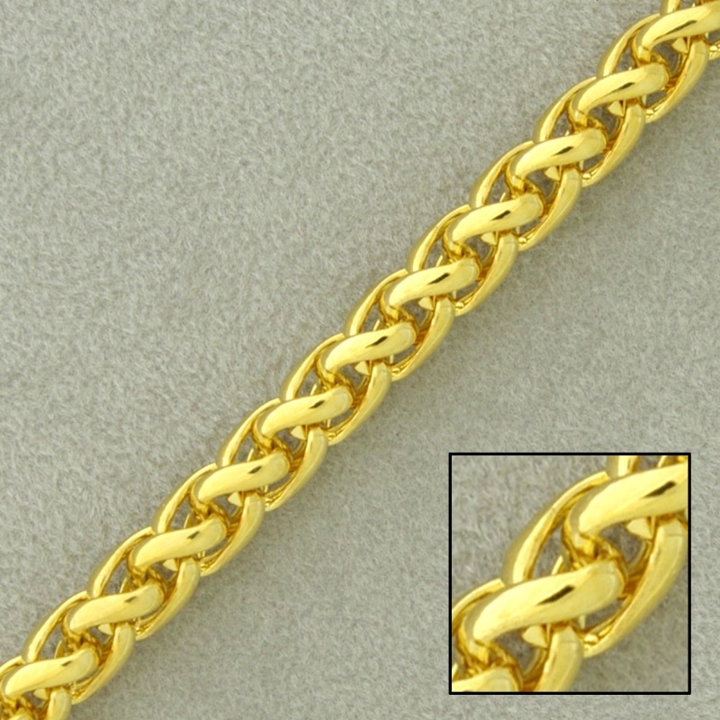 Cadena de latón cordón ancho 6mm