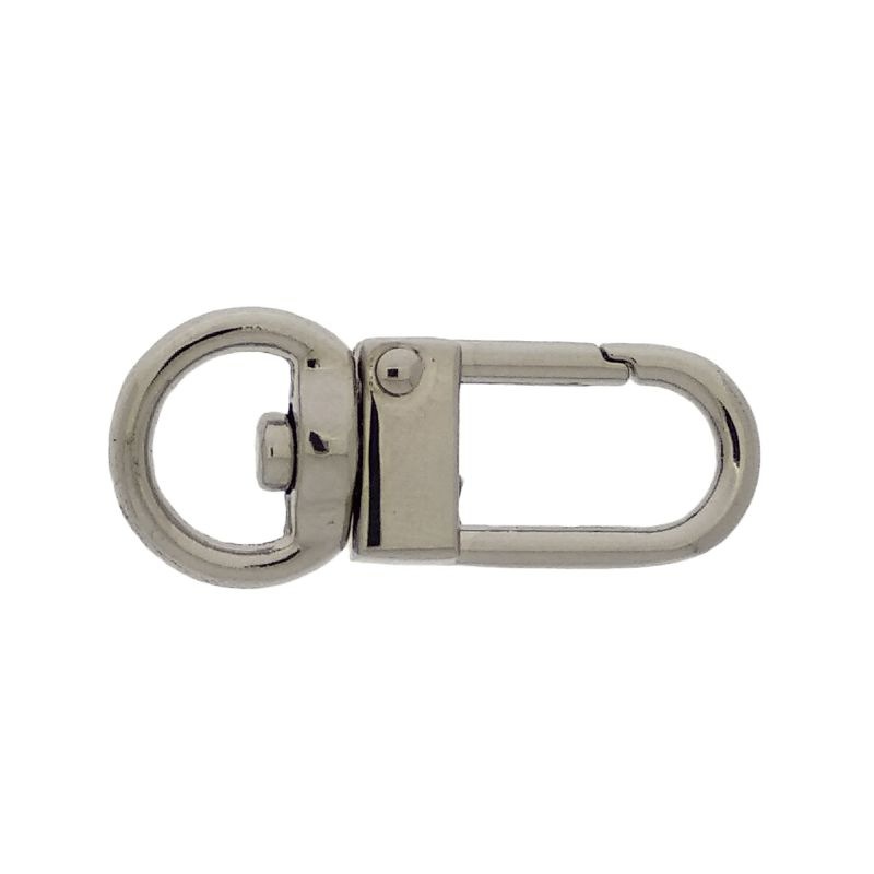 [640583300] Mousqueton en zamak nickelé 34x14,5mm