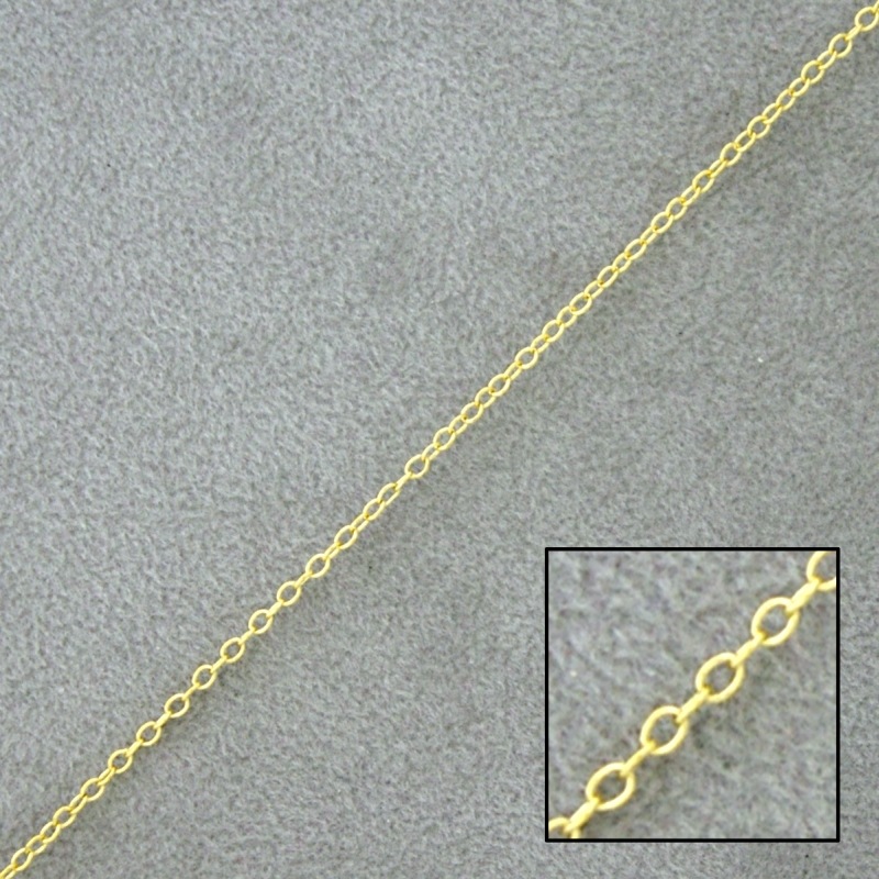 [522120000] Chaîne en laiton maille forçat largeur 1,3mm