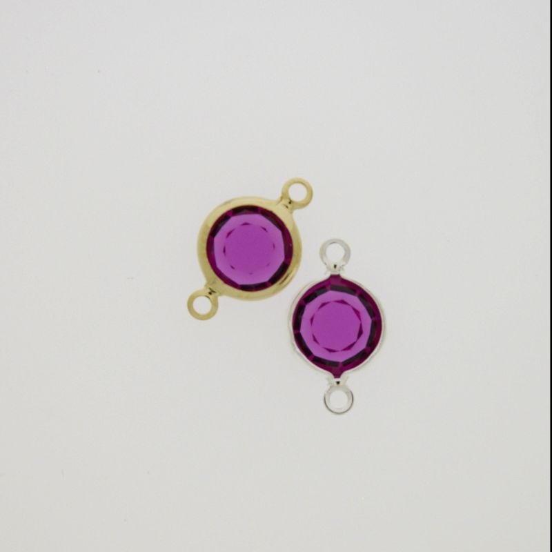 [750192300] Round strass diam. 8mm fuchsia colour. Length 15mm