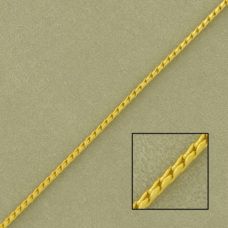 [528000000] Chaîne en laiton serpentine largeur Ø 1mm