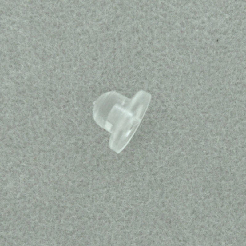 [635210000] Silicone earring back 6x9mm. VALID FOR EARRING POSTS WITH A to Ø0,9mm DIAMETER.