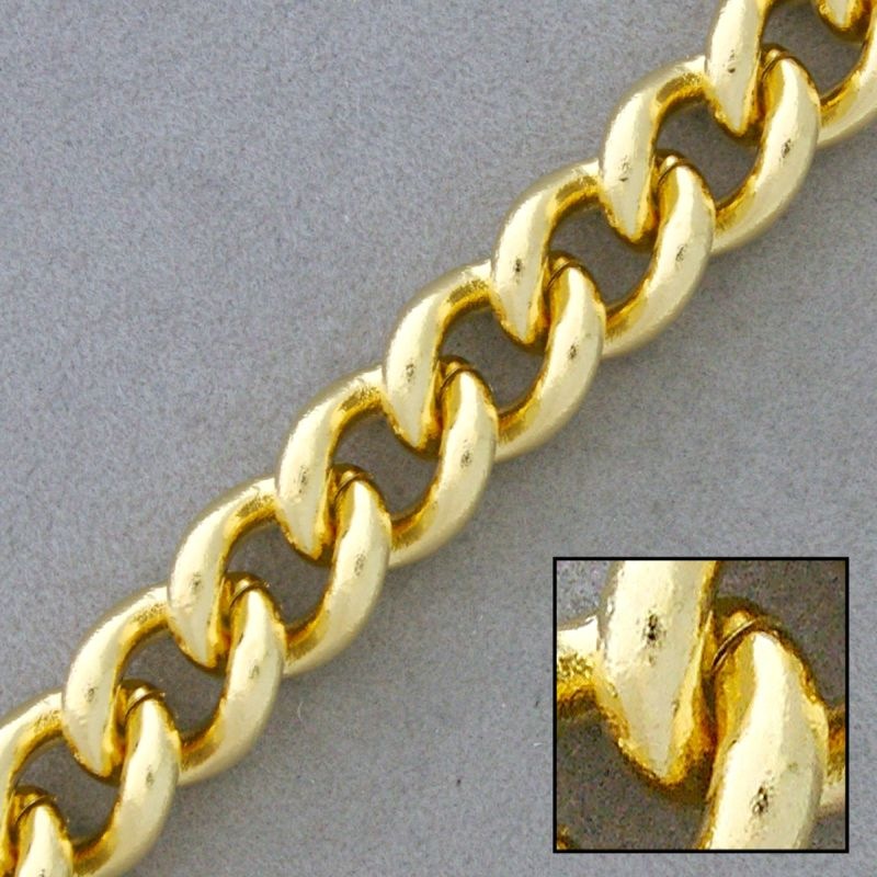 [920941300] Chaîne en laiton gourmette largeur 13mm