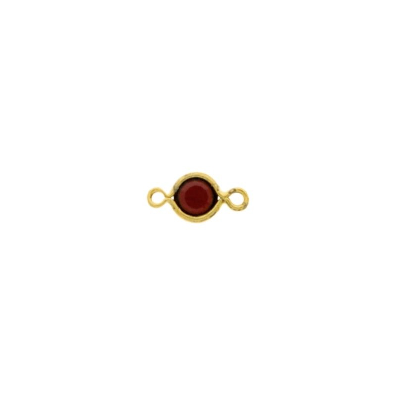 Intercalaire strass Ø 6mm couleur Siam
