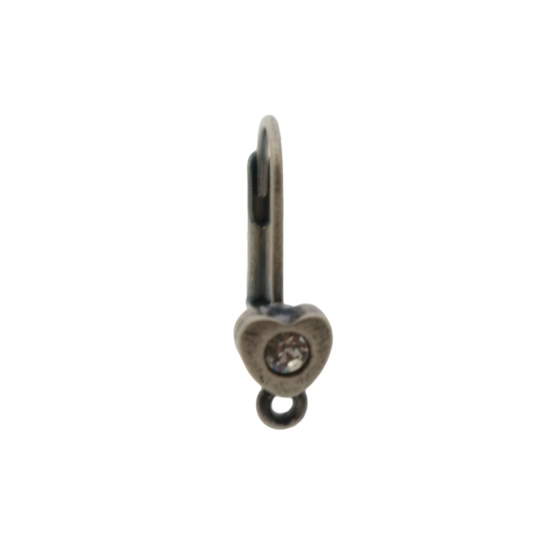 [637210000] Ø 6mm heart leverback earring with loop