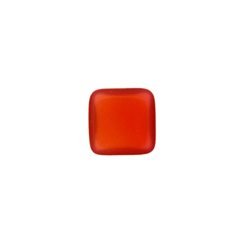 Stone cabochon square shape 8x8mm flat base cornelian colour