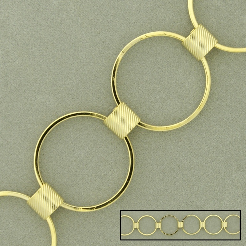 [528970000] Large link brass chain width 20mm