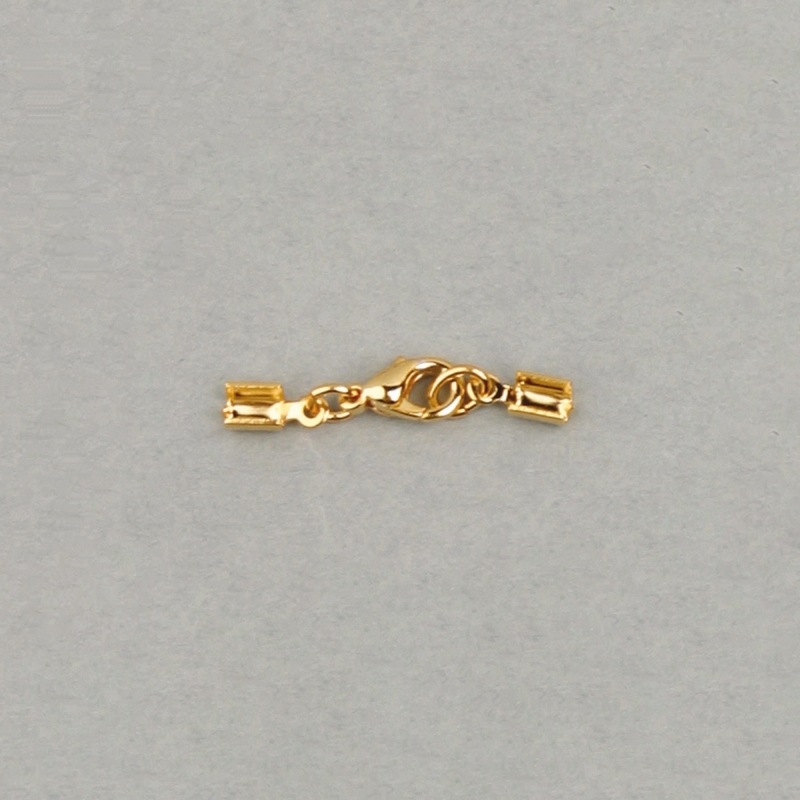 [110120000] Juego cierre mosquetón 10mm con 2 terminales para hilo de Ø 2mm