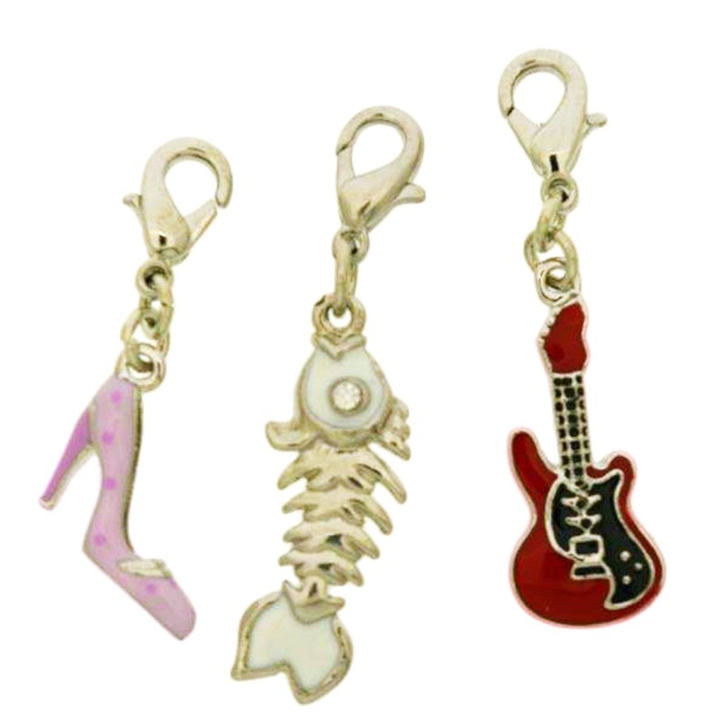 [125010900] Pack 3 pendentifs émaillés (sans nickel)