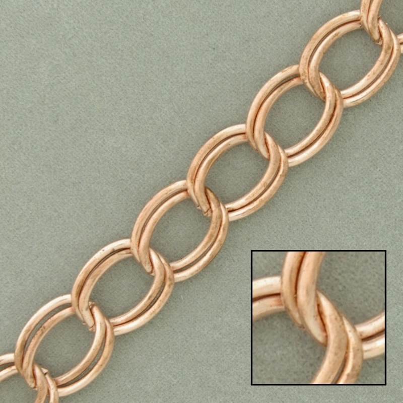 Double curb steel chain width 10,4mm