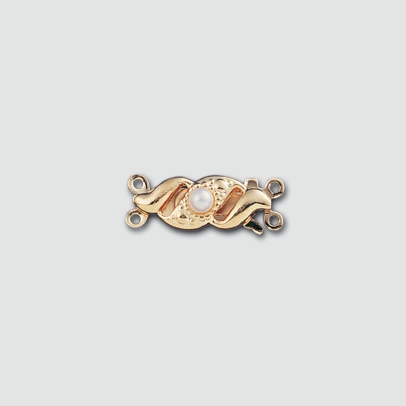 [230020000] Fermoir de collier 7x23mm avec perle Ø 3mm
