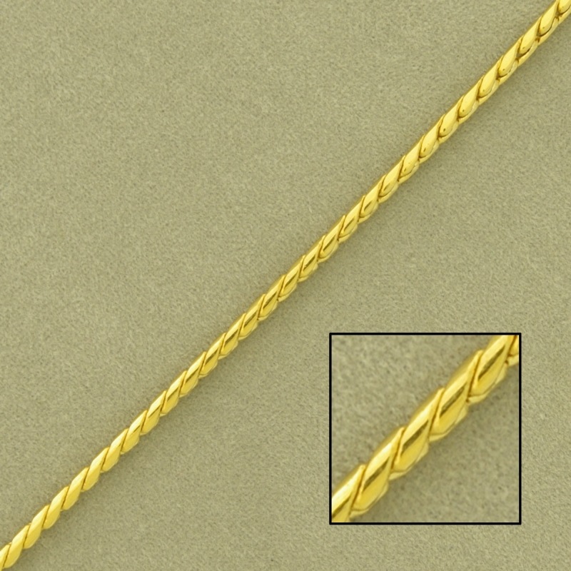 [527400000] Cadena de latón egipcia ancho Ø1,4mm