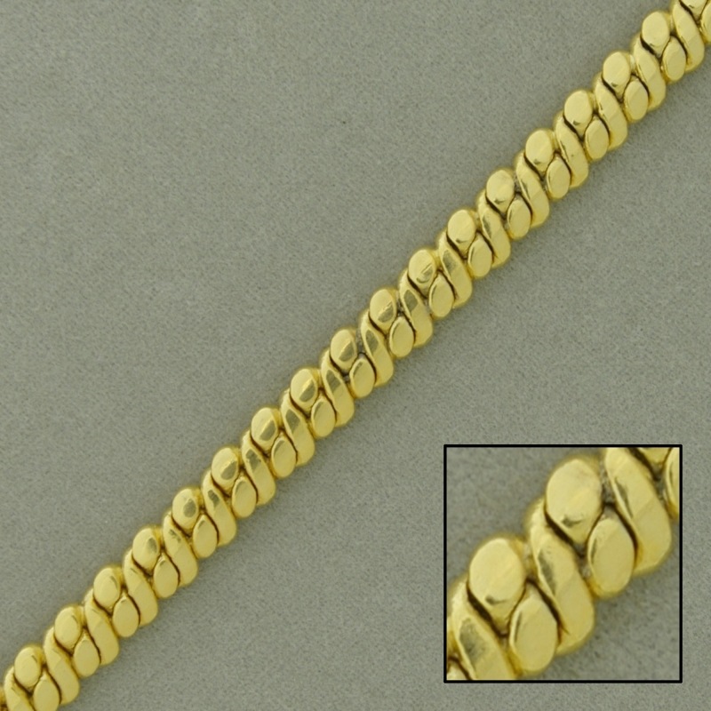 Chaîne en laiton platé largeur 5mm