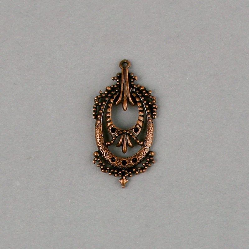 [119390000] Support filigree 45x23mm avec 6 cavités pour strass