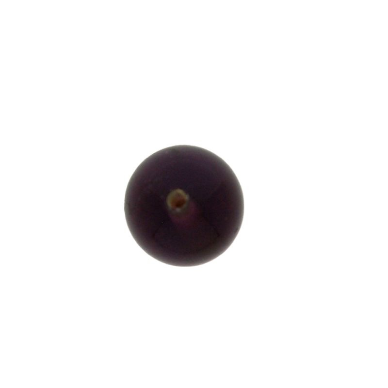 [445121000] Boule de verre Ø12mm couleur améthyste. Avec trou passant.