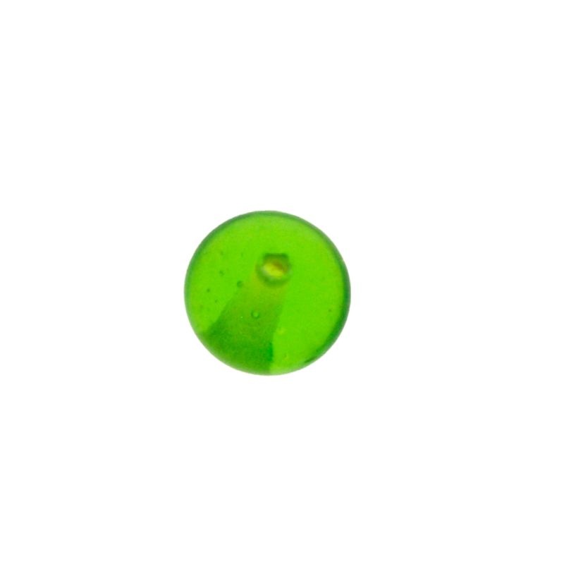 Boule de verre Ø12mm couleur green. Avec trou passant.