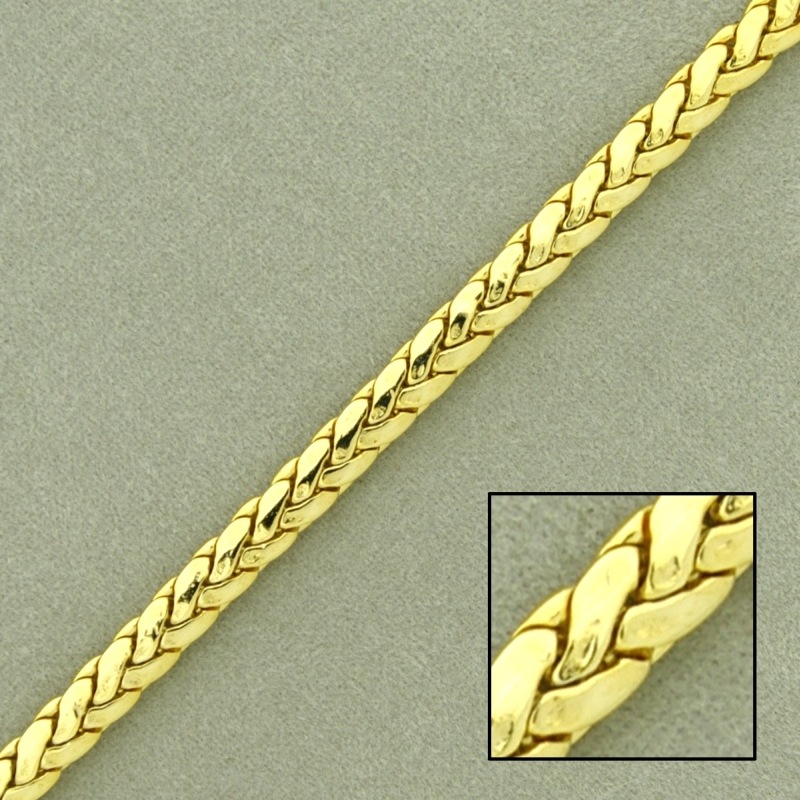 Chaîne en laiton platé largeur 4,7mm