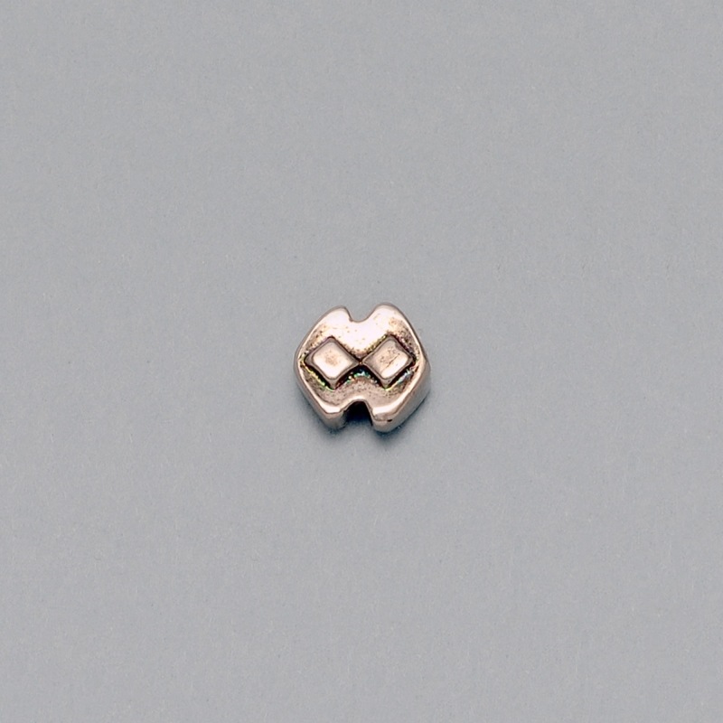 [114740000] Metal bead 9x10mm. Hole Ø 1mm