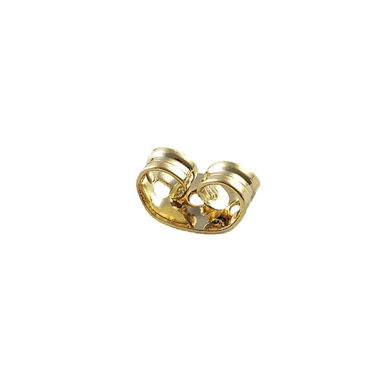 [110290000] Earring back 4,3x6mm. VALID FOR EARRING POSTS WITH A Ø0,7mm AND A Ø0,9mm DIAMETER.