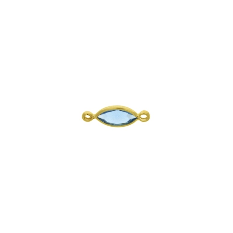 Intercalaire navette 10x5mm couleur saphir clair