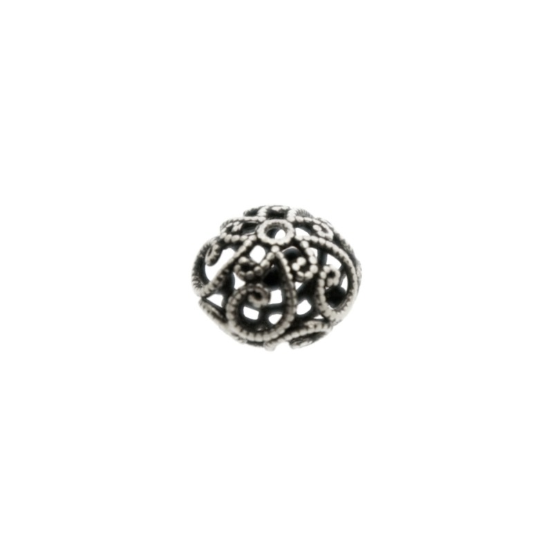 [121810000] Metal bead 11x8,5mm. Hole Ø 1,5mm