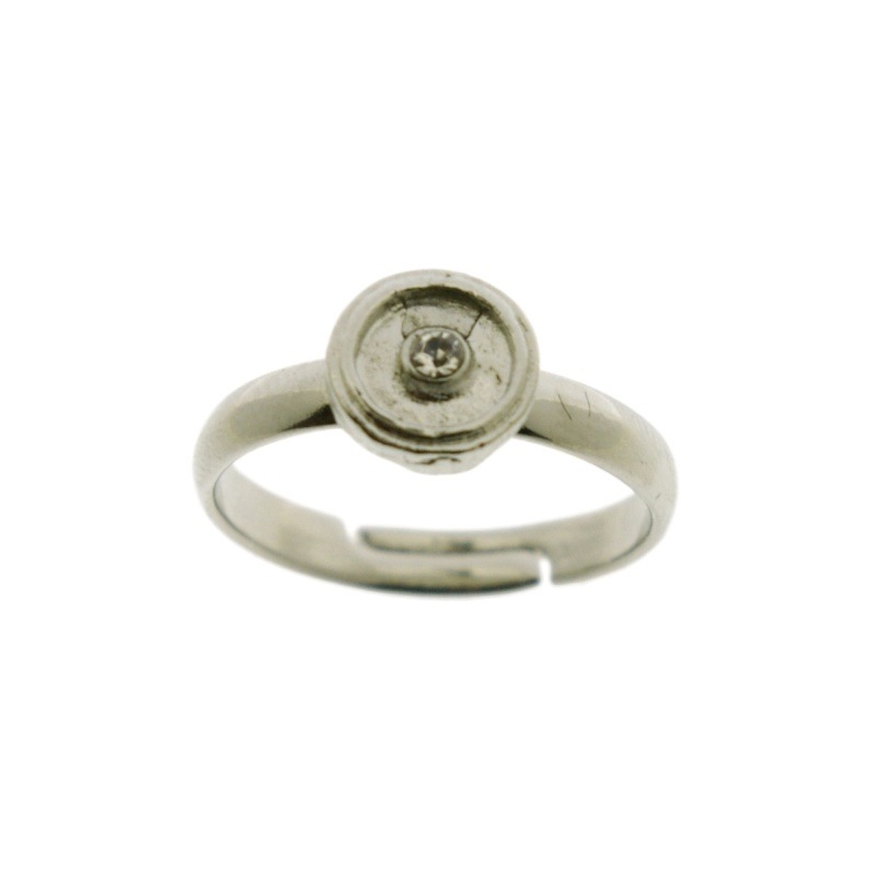 [117830600] Anillo regulable con adorno Ø7mm con simil PP10