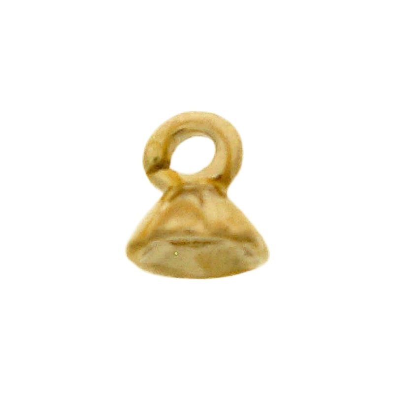 [114020000] Embout rond avec anneau. Pour des perles de Ø 6mm et Ø 7mm.