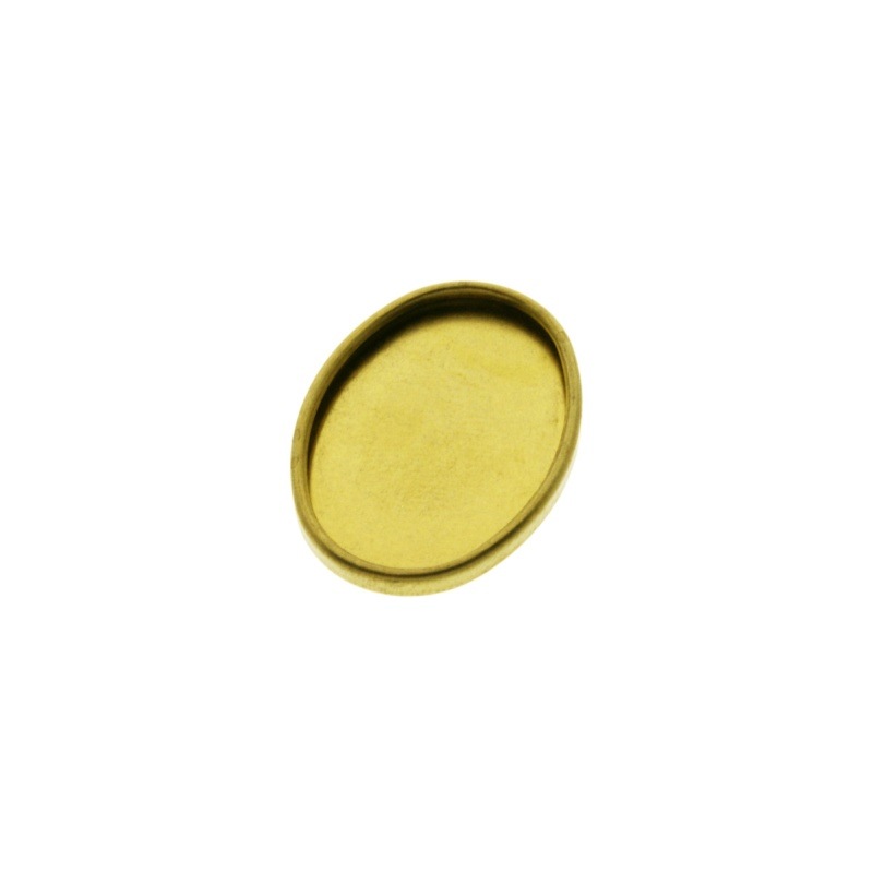 [110372500] Oval base exterior 28x21mm, interior 25x18mm for stones 18x25mm