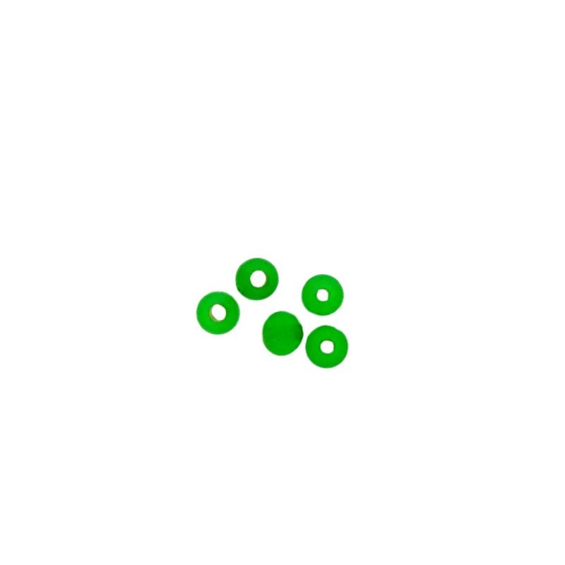 [445030900] Boule de verre Ø3mm couleur vert. Avec trou passant.